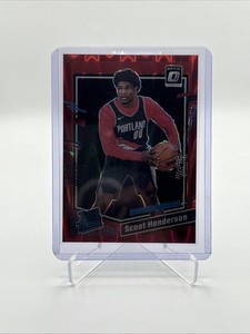 2023 Panini Donruss Optic Rated Red Seismic Prizm 69/130 Scoot Henderson Rookie