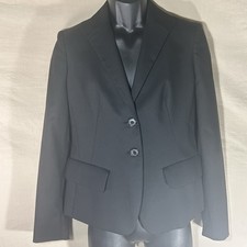 Jones New York Stretch Blazer Womens 4 Black Two Button Career Jacket