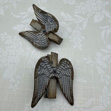 Angle Wings Clips Handmade pair Grey