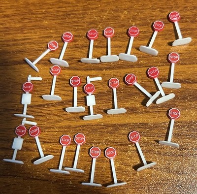 23 N Scale Stop Signs Free Shipping