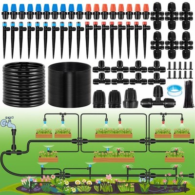 240FT Drip Irrigation System Kits - Automatic Garden Watering Sprinkler with ...