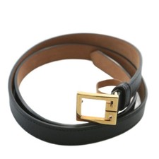 Givenchy Black Leather 2G Buckle Belt