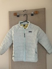 Patagonia Kids Light Blue Full Zip Puffer Jacket Coat Size L
