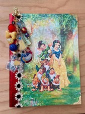 Junk Journal Notebook, Journal, Snow White Journal, Altered Composition,