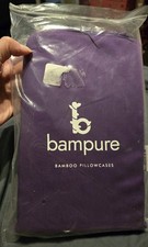 BAMPURE Purple Queen Pillow Cases Set Of 2 - 100 Pure Viscose Bamboo New