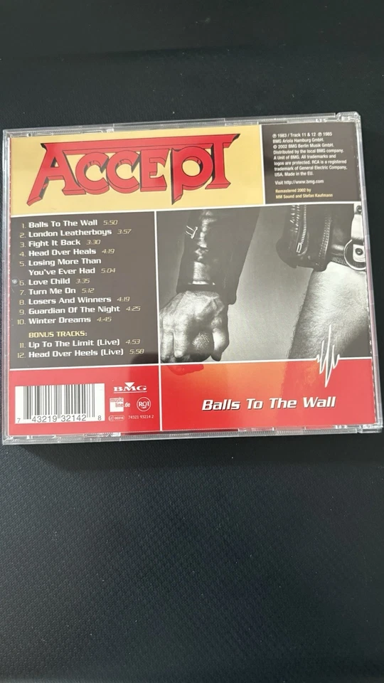 Accept - BallsTo The Wall CD - Remastered Edition (Heavy Metal) U.D.O. *NEU/OVP* - Bild 2 von 2