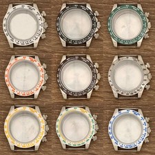 39MM Stainless Sapphire Glass Watch Case for VK63 Quartz Movement 29.5mm Dial
