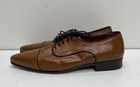 Octavio Vallejos Brown Leather Cap Toe Pointed Oxford Dress Shoes Size 44 — photo 1