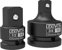 Lexivon 2-Teilig SteckschlüSsel Adapter 1/2 Zoll 3/4 Zoll Chrom Vanadium Stahl
