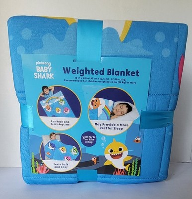 Baby Shark Kids Weighted Blanket 4.5lb 36  x 48  New