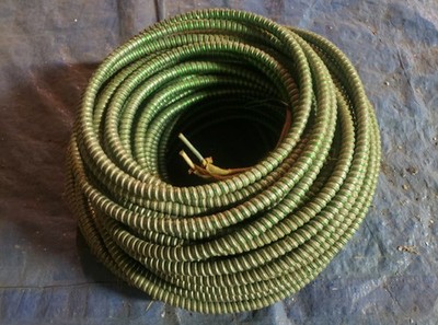 240 FT 10/3 MC BX Electrical Hospital/Commercial Grade, Blk/Wht/Grn, Solid Wires