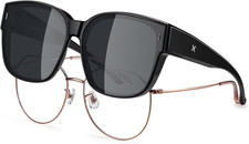 Polarized Sunglasses over Glasses Women Men, 5.8 in Wide 2.28 in Height Oversize