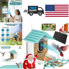 Smart Bird Feeder 1.5L with Camera Real Time Notifications Flexible Design