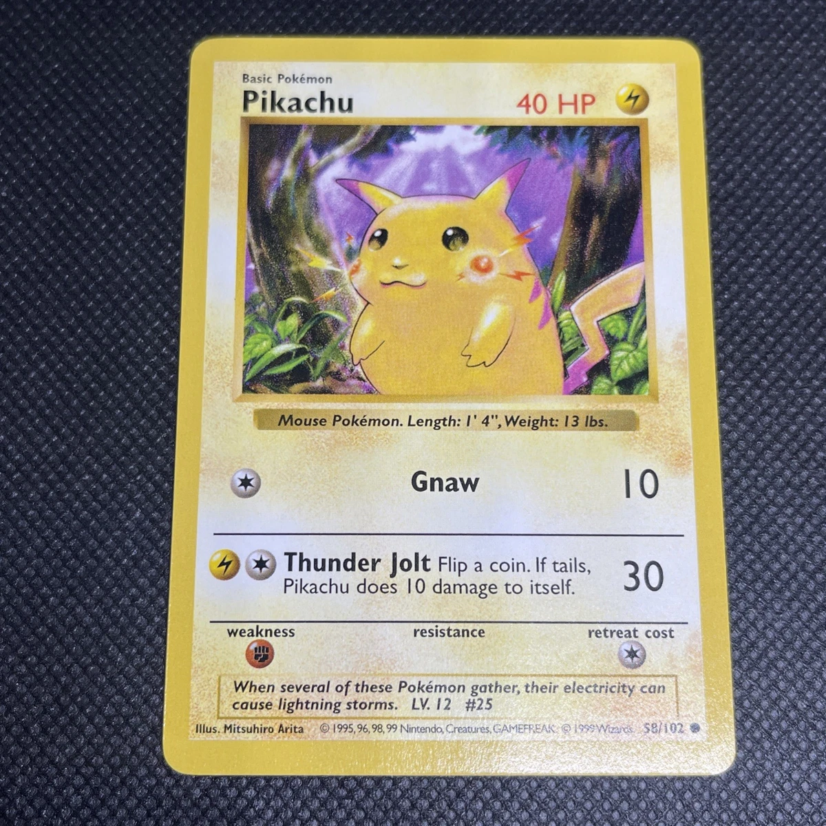 Lightning Pikachu Pokémon TCG Base Set Individual Collectible Card