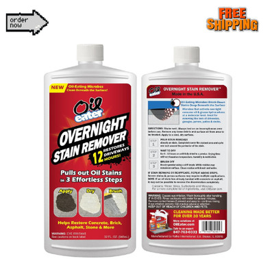 32 Oz Overnight Stain Remover for Cleaning Oil Stains on Concrete, Driveway, Pav