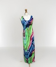 Women’s Long Maxi Dress Size UK 8-10 Multi Bright Festival Holiday Summer Bold