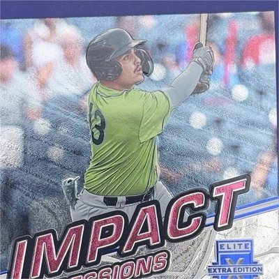 Panini 2023 Elite Extra Edition Sal Stewart Reds Impact Impressions 11-SST Auto