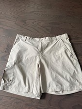 Columbia PFG Omni-Shade Men  s Fisherman Shorts Tan Sz 38 Outdoorsman Venting