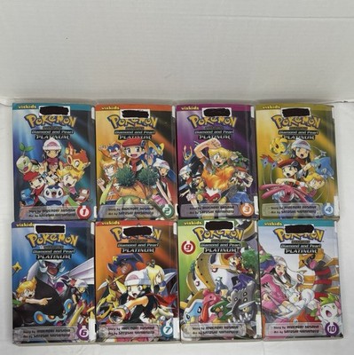 Lot Of 8 Pokemon Adventures Diamond & Pearl Platinum Manga Graphic Novels