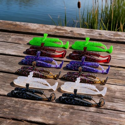 Soft Lure Floating Type 7,1cm T T Tail 3g 10er Pack Kunstwurm Angeln