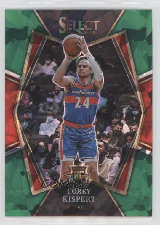 2021-22 Panini Select Premier Level Green Ice Prizm Corey Kispert #176 0y6s