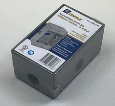 Topaz Weatherproof  1/2" 5-Hole Outlet Box WB1550X Grey Aluminum Bulk Discounts