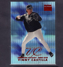 1999 SKYBOX PREMIUM STAR RUBIES BLANK BACK PROOF #51 VINNY CASTILLA ROCKIES SSP