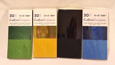 Crafter's Companion Luxury Cardstock 30pc 6" X 3" Lot (4) Blue Gold Black Green
