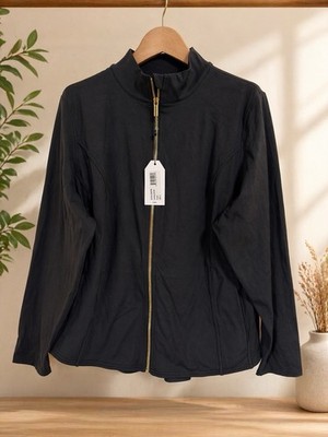 Game Running Jacket Black Zip Up Size L