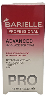 NEW Bottles Barielle Proffessional Advanced UV Glaze Top Coat 0.5 fl oz, 14.8 ml