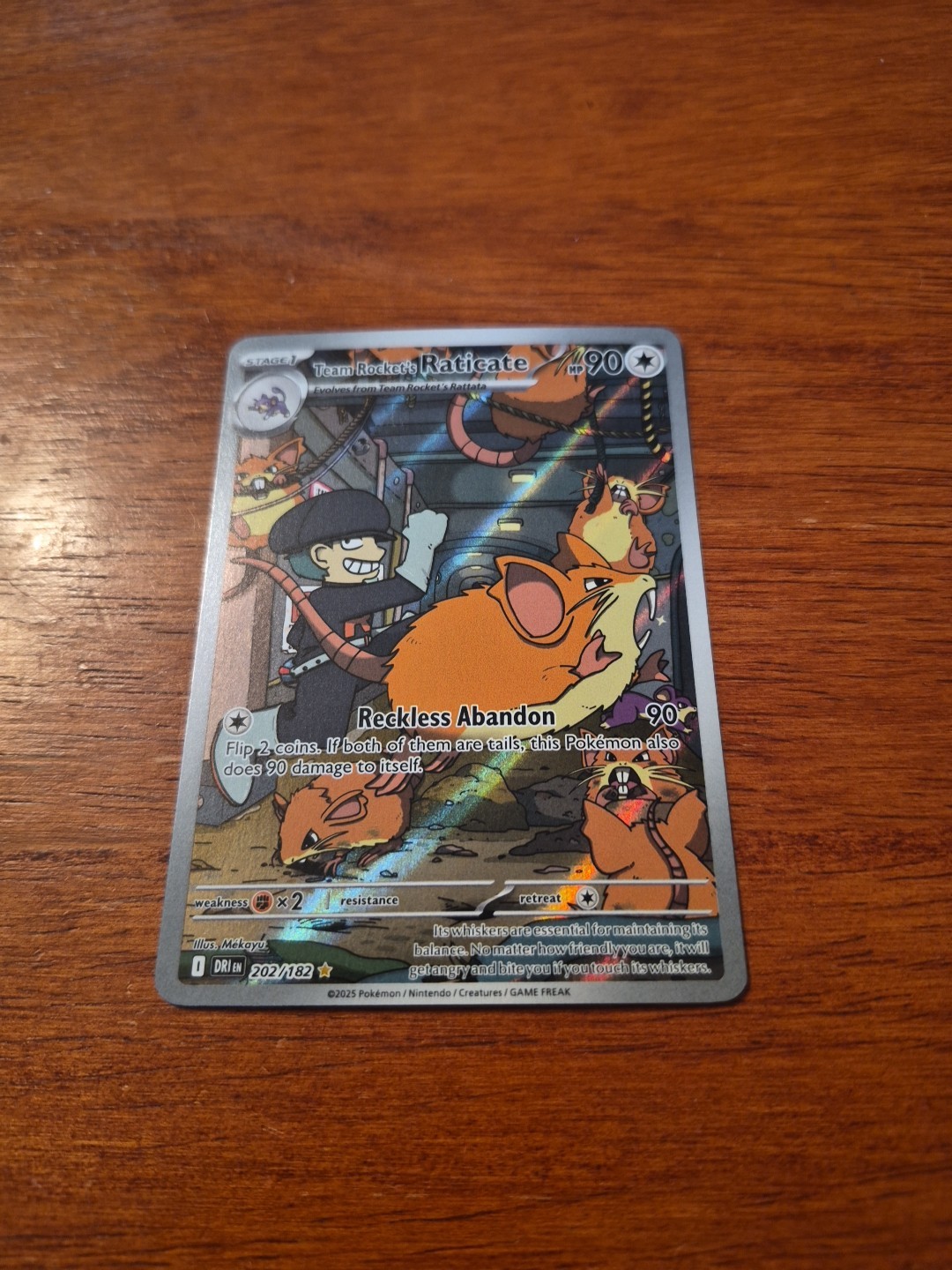 Team Rocket's Raticate 202/182 Sv10: Destined Rivals Holo NM PK000709