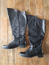 Women's Size 6 EU 39 Duo Boots black knee-high wide calf boots wide leg