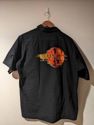Vintage 2002 Rush Vapor Trails Black XX-Large Short Sleeve Button Up Shirt