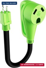 RV Adapter Plug 30 Amp to 15 Amp 110 Volt Cord with Grip Handle, 15A Male to 30A