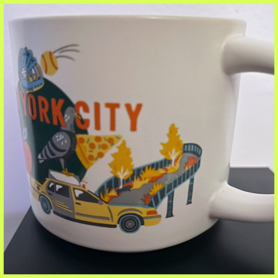 ビンテージ　ダイヤブロック　コーヒーカップ ブルーブラウン市松柄白刷毛目miniデミタスマグカップ