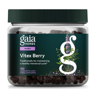 Gaia Herbs Vitex Berry - 1000 mg Organic Chaste Tree - 180 Count (Pack of 1)