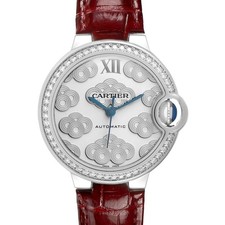 Cartier Ballon Bleu Lucky Clouds 33 Steel Diamond Ladies Watch W4BB0027 Card