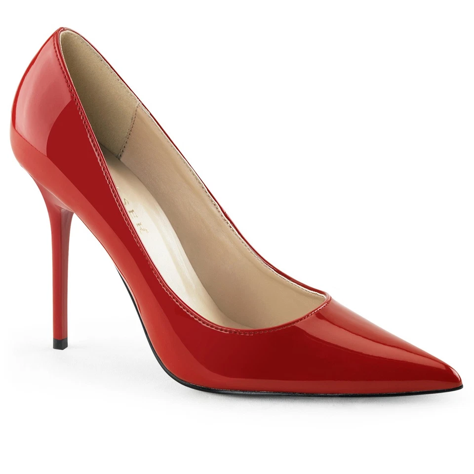 Sale CLASSIQUE-20 Pleaser High-Heels Pumps rot Lack vorn spitz geschnitten Gr 43 - Bild 1 von 1