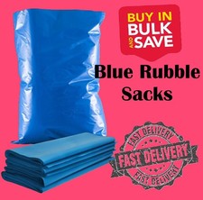 Blue Rubble Sacks for Rubbish Waste Builders Bags Extra Thick Plastic