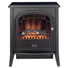Club Optiflame Electric Stove Black Freestanding Electric Fire with Artificial