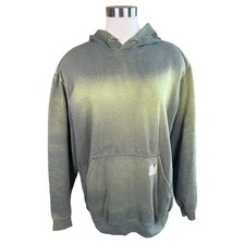 Carhartt Men s Iconic K288 Logo Hoodie Sweatshirt Kangaroo Green Distressed Sz M