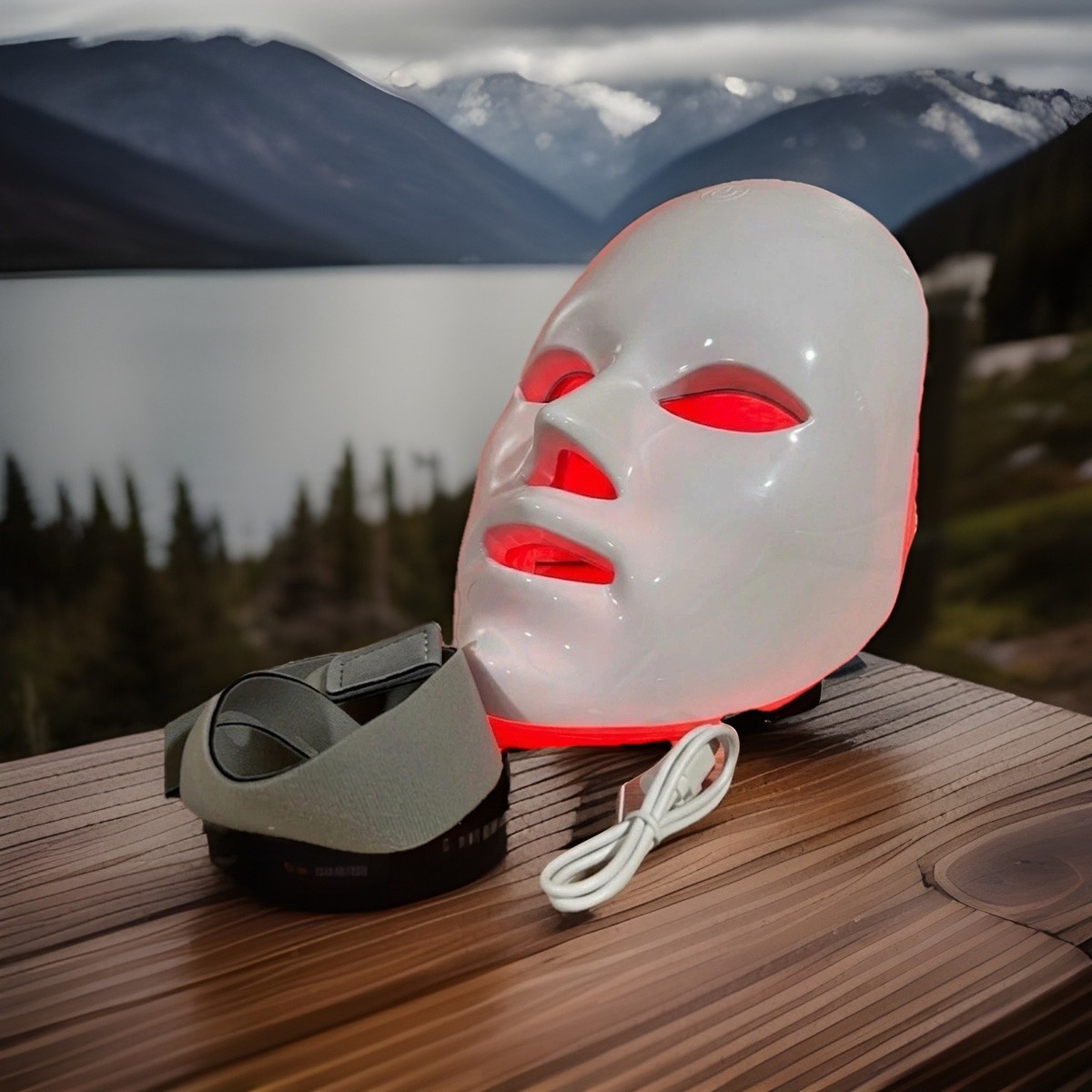 15000→10000ナイトリー　プレサブルマスク MASK7 LED Red Light Therapy Mask, 7 Color Led Face Mask RED Light