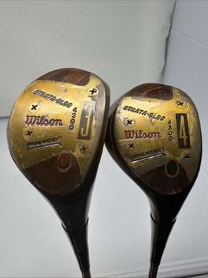 Vintage Wilson Strata-Bloc 4300 Wood Golf Club Set 3 & 4 Wood Right Hand Retro
