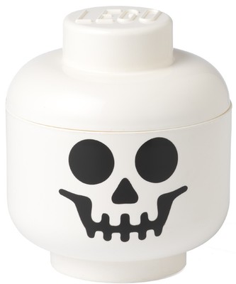 LEGO Aufbewahrungskopf STORAGE HEAD SKELETON L 8,5 Liter weiß