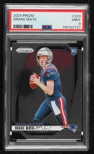 2024 Panini Prizm Rookies Drake Maye #329 PSA 9 MINT Rookie RC