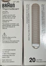  4 PACK Braun ThermoScan Lens Filters, BPA Free, 20 Filters NO PACKAGING 