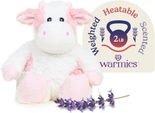 Warmies  Heatable Lavender Scented Strawberry Cow Stuffed Animal Plush  13"