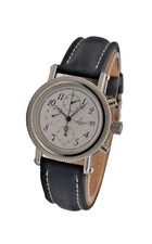 Jacques Cantani Hombre Cronógrafo 36 mm Indicador Fecha Esfera Blanca Cuero