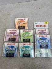 Maxell 5-Pack Mini Color DVD-R Camcorder Media 1.4GB 30 Min  5 Used Discs