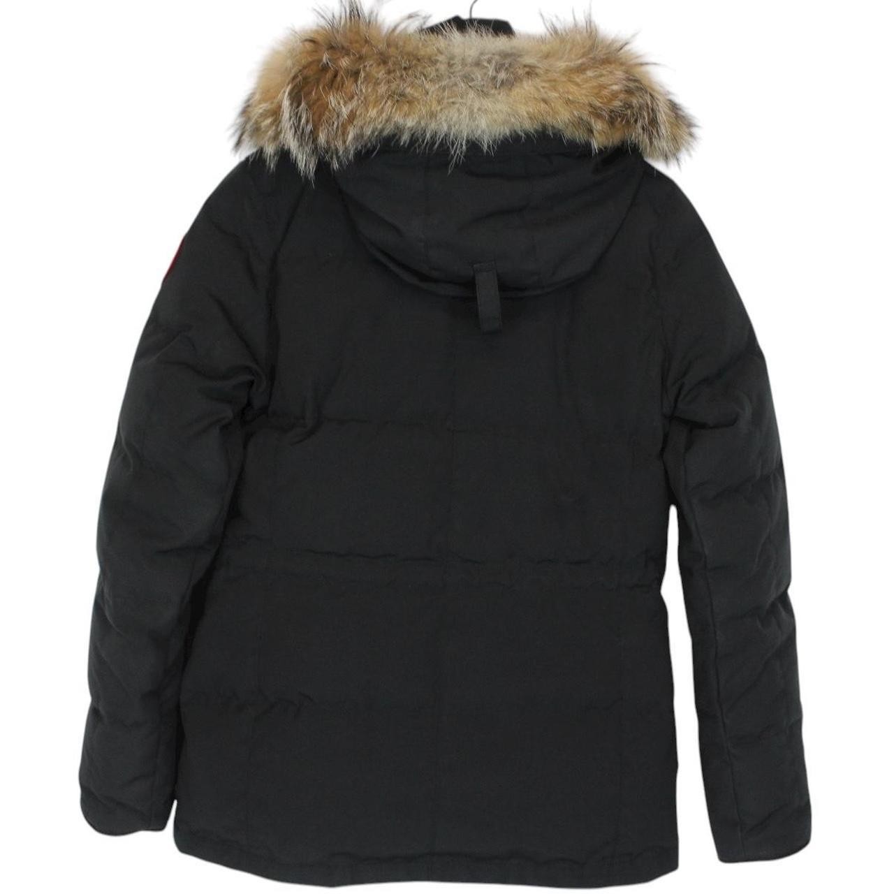 Canada Goose Black Chelsea Parka Heritage Down Jacket with Fur Trim thumbnail 2